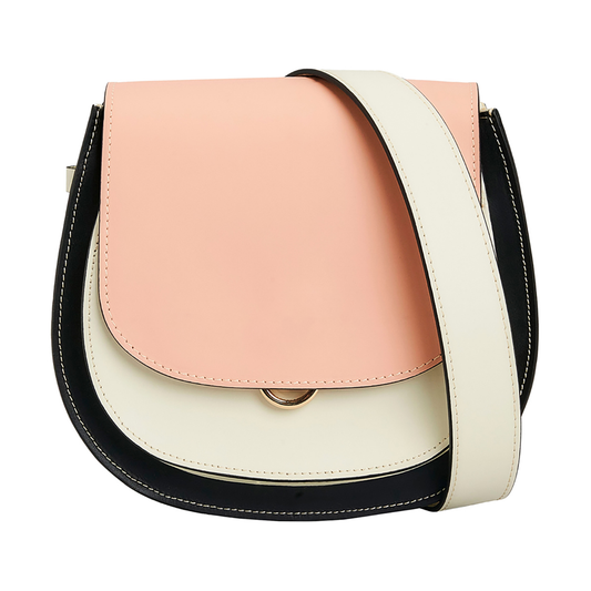 Rigid Saddle Leather Convertible Crossbody Bag With Dual Detachable Straps