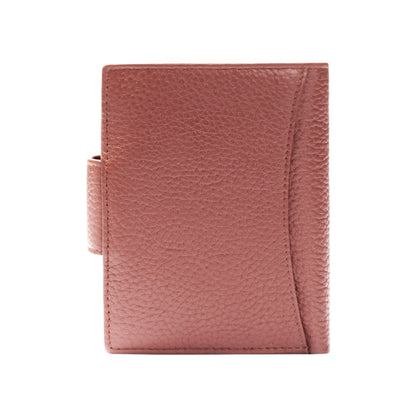 Hammered Full Grain Leather Bi-Fold Tab Closure Multi-Slot Wallet
