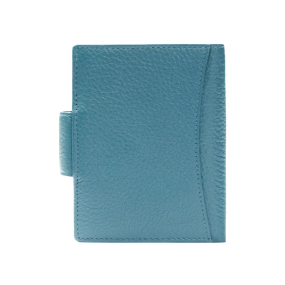 Hammered Full Grain Leather Bi-Fold Tab Closure Multi-Slot Wallet
